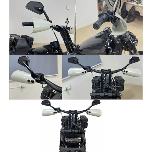 Club Style Handlebar Handguards Upgrade Bracket Compatible with Harley Touring Road Glide Electra Glide Road King CVO/SE, Softail Street Bob FXBB 114 FXBBS Low Rider ST 117 FXLRST 2009+ White - color: White Sand Pearl