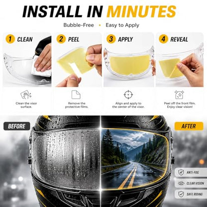 Universal Anti-Fog Helmet Visor Film