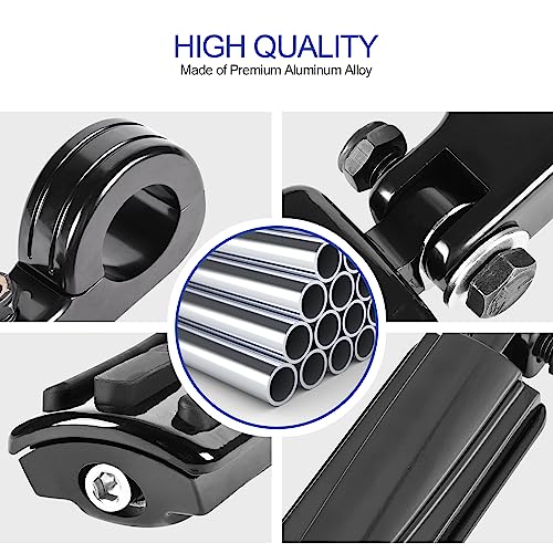 1.25” Engine Guard Foot Rest With P-Clamps Mounts Kits Motorcycle Highway Foot Pegs For Harley Touring Road King Street Softail Dyna Sportster Kawasaki Suzuki Yamaha (Black 5) - color: Black Style 4