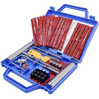 Tire Repair Tools, 58 Pieces Heavy Duty Tire Plug Kit | Tyre Puncture Repair, For Cars, Motorcycles, Trucks, SUVs, ATVs, Tractors, Campers, Meche Flat Tyres - size: 58pcs