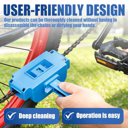 Nohumem] 5-in-1 Bike Chain Cleaner & Emergency Repair Tool Kit - Professional Bicycle Chain Scrubber, Gear Brushes, & 16-in-1 Multi-Tool - Complete Maintenance Set for Road, MTB, & E-Bikes (black) - color: black
