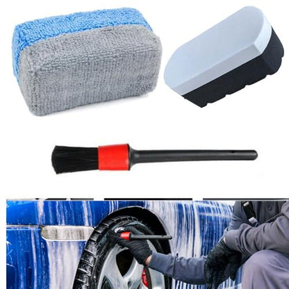 Motorcycle Cleaning Kit 11pcs to Clean Motorcycle Engine Tires Mudguard,Rims,Frame with Hard Reach Brush, Microfiber Mitt, Detailing Tools, Drying Towel