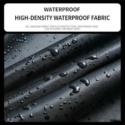 Heavy-Duty Motorcycle Cover for Vespa GTV 300 2023–2024, All Season Durable Waterproof Protection Cover, Lock-Holes & Windproof Buckles Black_XXL