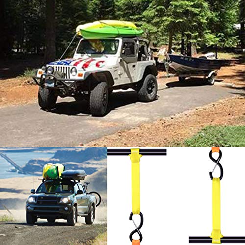 Soft Loop Tie Down Straps 1800Lbs Load Capacity, Tie Down Loops for Securing ATV UTV Motorcycles Scooters Dirt Bikes Lawn Garden Equipment Yellow (8 Pack) - color: yellow-8Pack