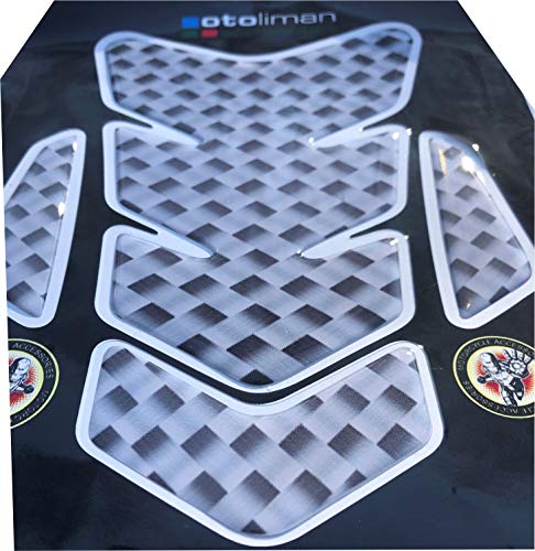 3D Motorcycle Carbon Fiber Vinyl Gel Gas Tank Pad Protector Decal and Sticker Tankpad.(New Generation Silicone-Based Adhesive) - color: Carbon J