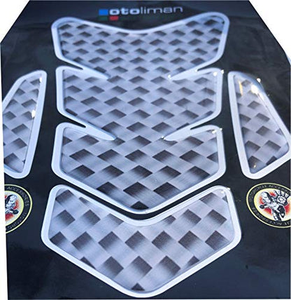 3D Motorcycle Carbon Fiber Vinyl Gel Gas Tank Pad Protector Decal and Sticker Tankpad.(New Generation Silicone-Based Adhesive) - color: Carbon J