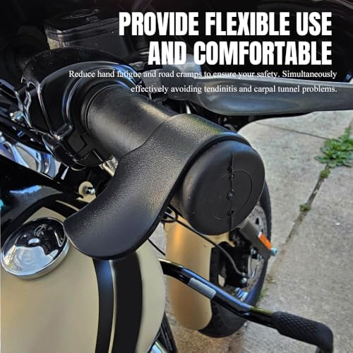 2 PCS Motorcycle Cruise Control, Motorcycle Throttle Assist, Black Throttle Mounted Motorcycles Cruise Assist Wrist Hand Grips, Cruise Throttle Assist Handlebar for 7/8" Handle Bar
