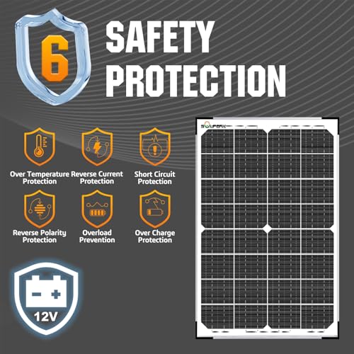 SOLPERK 30W Solar Battery Charger Solar Battery Maintainer + Upgrade 10A MPPT Charge Controller + Adjustable Mount Bracket for Car RV Boat Motorcycle，12V Waterproof Solar Panel Kit Trickle Charging - size: 30W MPPT