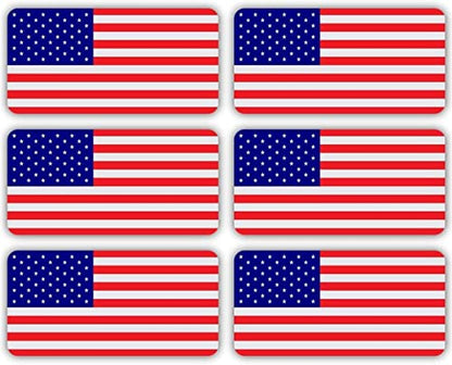 6 pcs USA Stealthy Flag Hard Hat Stickers, Black Ops Hardhat Decals | Tactical Morale Military Gear Labels USA American Flag Helmet Toolbox - color: Usa Flag (Non Refl)