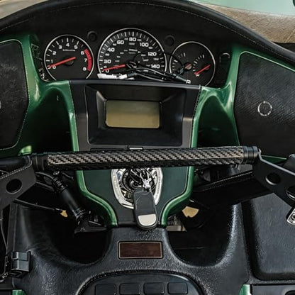Motorcycle Phone Mount Carbon Fiber & Carbon Steel for Goldwing 1800 GL1800 2001-2017, Handlebar Navigation Mount with 22mm Crossbar Vibration Dampening Custom Accessory (Black)