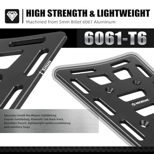 NICECNC Motorcycle Luggage Rack & Trunk Mount Compatible with KTM 125-530 EXC/XC,Compatible with Honda CR CRF CRFX 125 250 450,Compatible with Yamaha YZ YZF WRF 125 250 450 (Need Pre-drilled Hole)