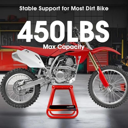 CHANGCHENG Motorcycle Stand Detachable Dirt Bike Stand Universal Anti-skid Maintenance for Most Motorcycle Dirt Bike Ebike KLX110 Surron Talaria Eride Pro Tuttio Red - color: Red
