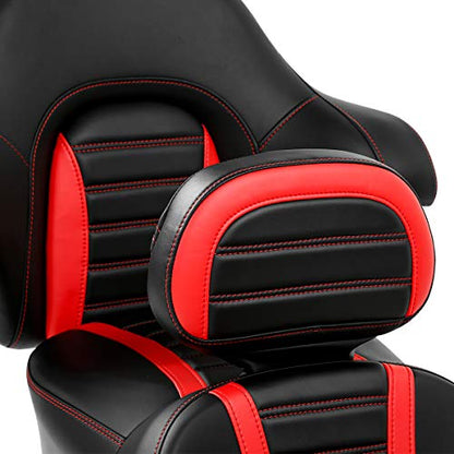 Hammock Driver Passenger Seat with Rider Sissy Bar Backrest and King Tour Trunk Backrest Pad fit for Harley Touring Road King Street Electra Glide 2014-2023 - color: B# Orange2