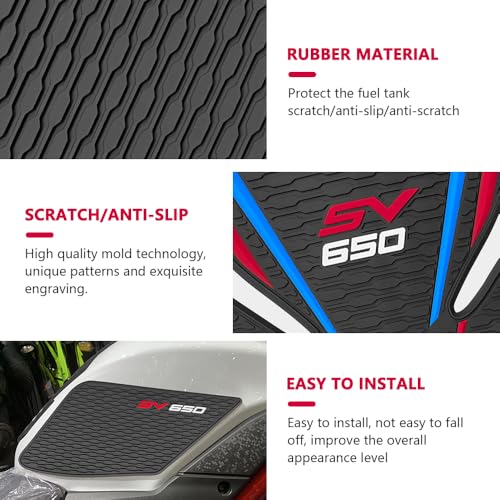 FOR SV650 SV650X sv650 sv650x 2026 2025 2024 2023 2022 2020-2016 Tank Grip motorcycle fuel tank pad fuel tank fuel tank protector protective decal sticker fuel tank protector fixed non-slip waterproof