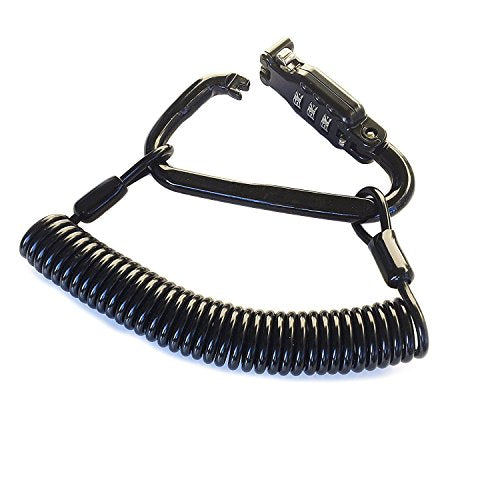 Little World Motorcycle Helmet Lock & Cable, Heavy Duty Universal Combination Lock Cable Caribeaner Lock Motorcycle Security PIN Locking Chain for Bike Helmet, Jacket, Cabinets & Luggage - size: 1.8M