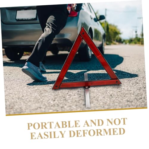 Alipis 3pcs Reflective Emergency Triangle Kit Foldable Car Warning Reflector for Traffic Safety and Roadside Assistance