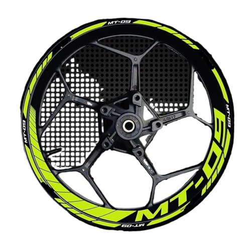 Wheel Stickers for Ya&maha for MT-09 for MT09 for MT 09 Motorcycle Reflective Wheel Sticker Rim Stripe Tape Decal Waterproof Accessories Decals(Color 4) - color: Color 4
