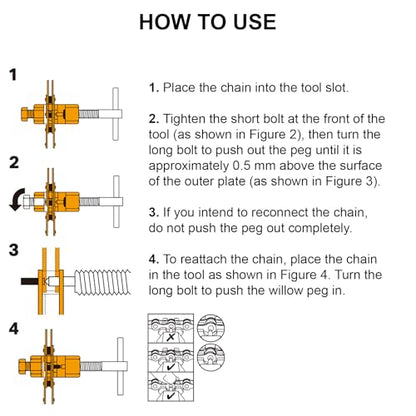 Universal Bike Chain Tool Kit with Bike Breaker Main Chain Pliers Chain Checker for Road MTB Bike 1-12 Speed Chain Disassemble Chain Splitter and Breaker - color: Bike Chain Tool Kit