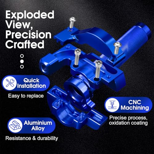 Throttle Grip Throttle Cable Motorcycle 22mm Universal CNC Aluminum Accelerator Throttle Twist Grips Handlebars for KLX CR CRF EXC XR TTR CB SSR ATV Dirt Bike Pit Bike - color: Style-B-Blue
