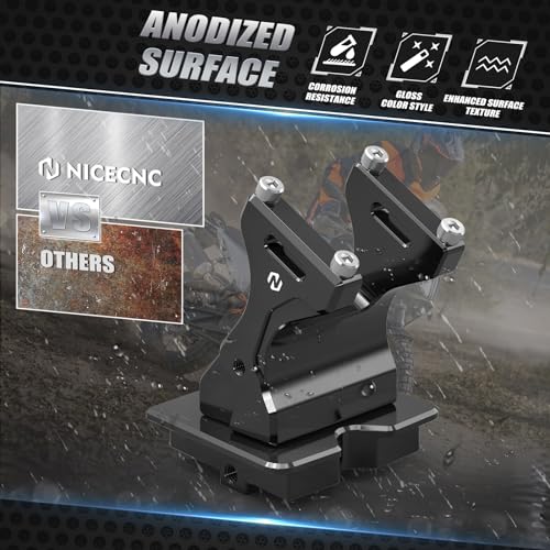 NICECNC Aluminum Motorcycle GPS Mount Bracket Compatible with 390 Adventure 2020-2024, 790/890 Adventure R/S/Rally 2019-2022, Compatible with Husqvarna Norden 901 2022-2023, Black - color: Black