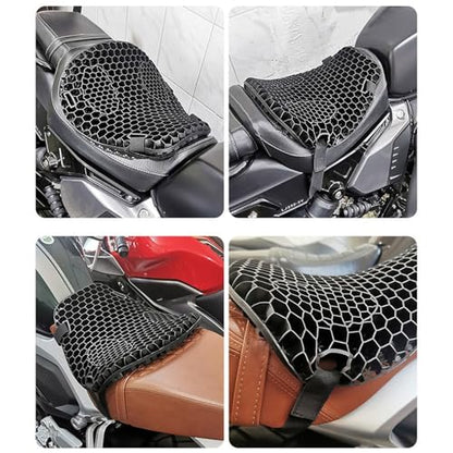Motorcycle Seat Cushion for BMW R1250RT R 1250 RT, 3D Honeycomb Gel Pad with Breathable Mesh, Shock Absorption Motorcycle Honeycomb Breathable Seat Cushion
