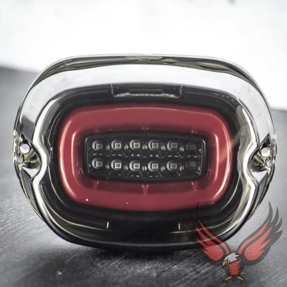 Eagle Lights HALOZ Layback LED Tail Light with Turn Signals for Harley Davidson Motorcycles - color: Red