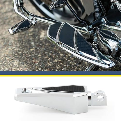Motorcycle Foot Pegs Phantom Pegs Male Mount Footrest for Harley Dyna Fat Bob Low Rider Touring Road Glide Road King Street Glide Electra Glide Sportster XL 883 Softail Breakout Universal (Chrome) - color: Chrome