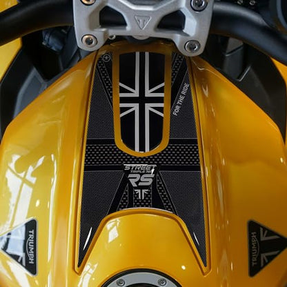 labelbike - 3D Sticker Motorcycle Tank Pad Protection and Decoration in Resin Compatible with Triumph Street Triple 765 RS 2023-2024 - size: Street Triple 765 ''RS''