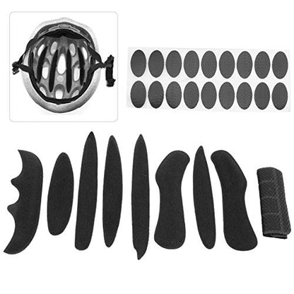 Universal Helmet Liner Replacement Kit, 18 Piece Foam Padding Set with Adhesive for Motorcycle, Bike, Sports Helmets