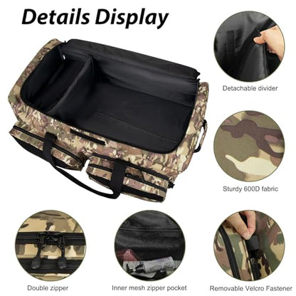 Rolling Duffle Bag with Wheels,120L Large Deployment Bag,Waterproof Military Duffle Bags for Tactical Military Deployment Camping - color: Yellow Camo