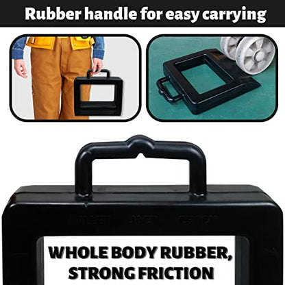 ROBLOCK Rubber Pallet Jack Chock Heavy Duty Wheel Chock, Pallet Jack Stopper for Truck 14.2" Length x 11.2" Width x 2" Height (1 Pack, Black) - color: Black(1 Pack)