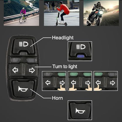 Universal Ebike Light and Horn Switch Turn Signal Switch 3 in 1 Motorcycle HeadLight Turn Switch Motorcycle Horn Turn ON/Off Control Switches for Electric Bike Scooter Light Switch Signal Button DK336 - style: 3-in-1 switch DK336