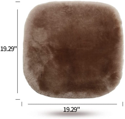 IRIWOOL Genuine Sheepskin Auto Seat Pad, Australian Soft Wool Seat Cover Breathable and Sweat-Wicking Comfort Warm Universal Fit,19.2 inch x19.2 inch (Front seat Cushion 2pcs, Gray) - color: Gray, size: 2 Count (Pack of 1)