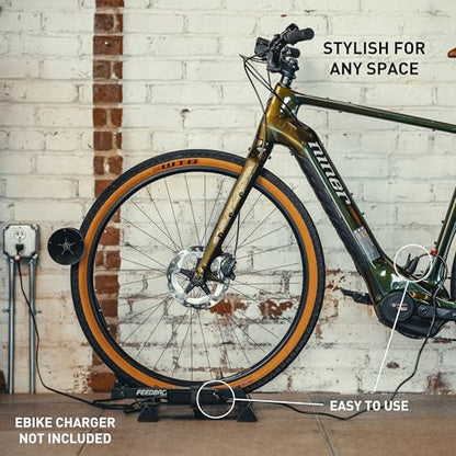 FEEDBACK SPORTS | Rakk 2.0 E-Bike Storage Rack | Freestanding Floor Electric Bike Stand | with Magnetic Cord Organizer - style: Rakk 2.0 E-bike Storage Rack