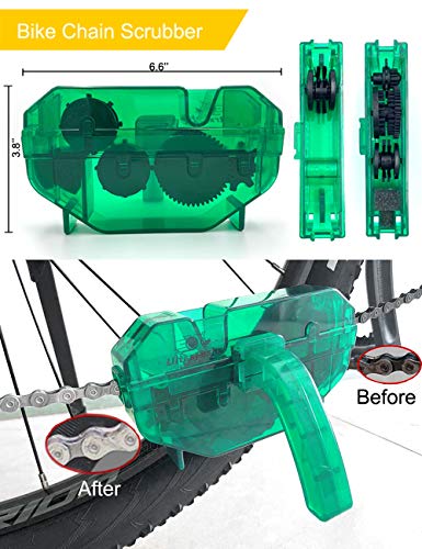 Bike Cleaning Kit - Complete Bicycle Maintenance Set with Degreaser, Lubricant, Chain Scrubber & Brushes for Mountain, Road, MTB, E-bikes - style: Chain Cleaner Kit--7 pcs