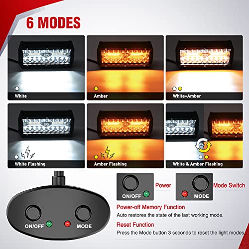 Nilight 16AWG Wiring Harness Kit 1 Lead Specially Customized for 6 Modes Amber White Strobe Light Bar Off Road LED Work Light 12V On Off Switch Remember Function Reset Function - size: 1 Lead-Wiring Harness