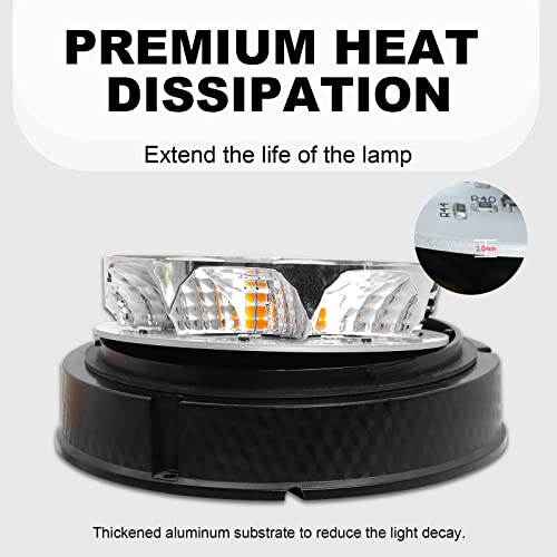 Agrieyes Beacon LED Strobe Lights with Replaceable Lens, Emergency Warning Essential, Amber Flashing Light for Vehicles, Trucks, Tractor, Postal Car - size: Screw