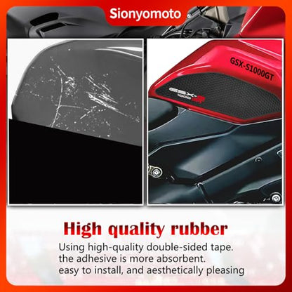 Fuel Gas Tank Pad Protector Stickers Decal Set Compatible with Motorcycle GSX S1000 GT 2022-2pcs