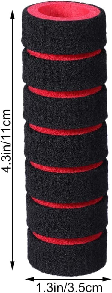 Red Non-Slip Foam Handlebar Grips for Bicycle and Motorcycle – Soft, Durable Sponge Grip Covers for Cycling, Road Racing, Brake Lever Protection – Comfortable Handlebar Tapes