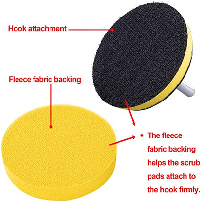 SIQUK 16 Pieces Buffing Pads 6 Inch Car Polishing Pad Kit Foam Polish Pads Wax Buffer Polisher Attachment for Drill - size: 6 Inch