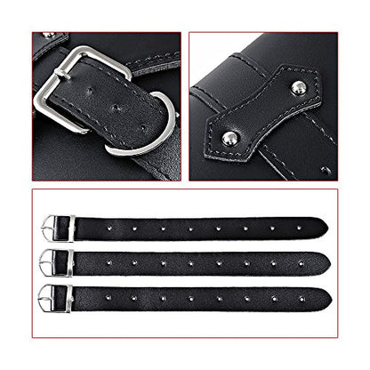Left Right Black PU Leather Solo 2-Straps Swing Arm Saddlebag Tool Bag for Harley Sportster XL883 XL1200 - size: Left & Right without Side Storage