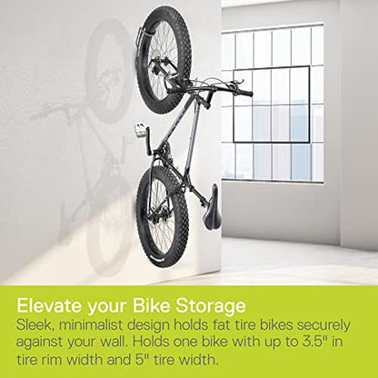 Delta Leonardo Bike Rack Wall Mount Cycle – Elegant Vertical Hanger Hook Design Provides Easy Bicycle Storage Access – Hassle-Free Installation – Vertical Mount Holds Up to 40 lbs - size: Fat Tire, style: Wall Hook