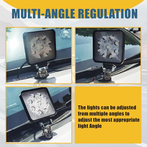 ijuicy 2 PCS Led Light Bar Mounting Brackets, Adjustable Hood Led Work Light Mount Bracket, Off Road Accessories, Ditch Light Brackets for Off Road Truck (Silver) - color: Silver