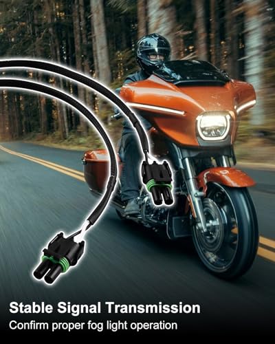 Fog Light Wire Harness Fit for Harley Davidson CVO 2023.5-Later Street Glide CVO/ST Road Glide 2024, Wiring Harness Fit for Baja s1/S2/Squadron Pro/Sport, S1S2 - style: With Plug