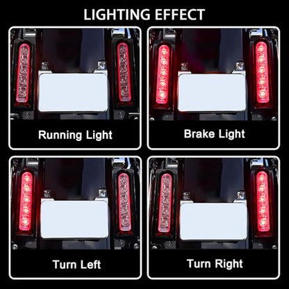 LED Filler Panel Lights Rear Fender Light Turn Signals Lamp Brake Tail Lights Fit for Harley Touring Electra Glide Ultra Limited Road King Road Glide 2014-2024(Black Housing Transparent Lens) - color: Black Housing Transparent Lens