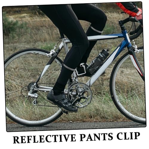 2pcs Cycling Pants Clips Reflective Running Leg Clip for Ankle Safety Bike Riding Accessories