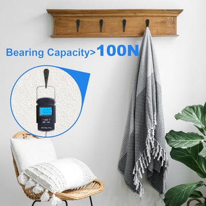15 Pcs Black Coat Hooks - Wall Hooks for Closet Hanging, Multi-Room Use (Bathroom/Bedroom/Kitchen), Holds Coats/Towels/Scarves/Hats/Keys/Cups, Includes 30 Screws - color: 15pcs hook + Black