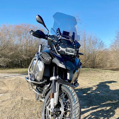 Motorcycle Tall Windscreen Windshield Screen Shield Wind Deflector Compatible with B.M.W R1200GS LC R 1200GS ADV 2014-2018 R1250GS R 1250GS Adventure 2018-2023 (Light Smoke) - color: Light Smoke