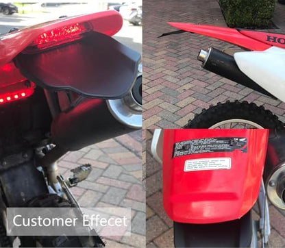 Universal Rear Fender With LED Motorcycle Brake Tail Light Fender for Off-road Motorcycle Dirt Bike (Smoke Lens) - size: NO.2-Smoke