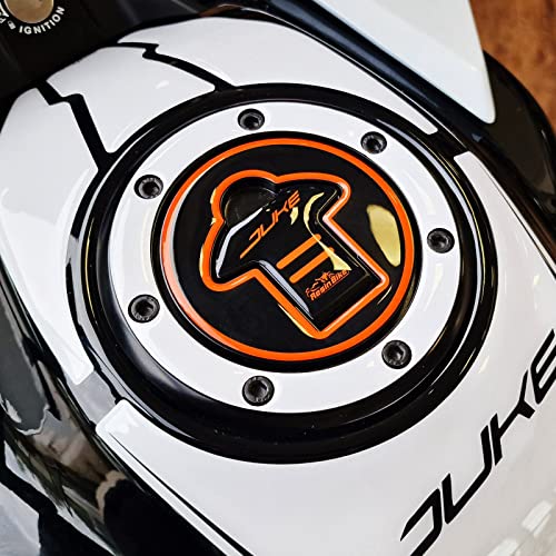 Resin Bike Motorcycle 3D Stickers Compatible with KTM Duke 390 200-2021-2023 White. Tank Cap Protection from Impact and Scratches. Resin Stickers - Made in Italy - color: Duke 390 200, size: Protezione Tappo Serbatoio